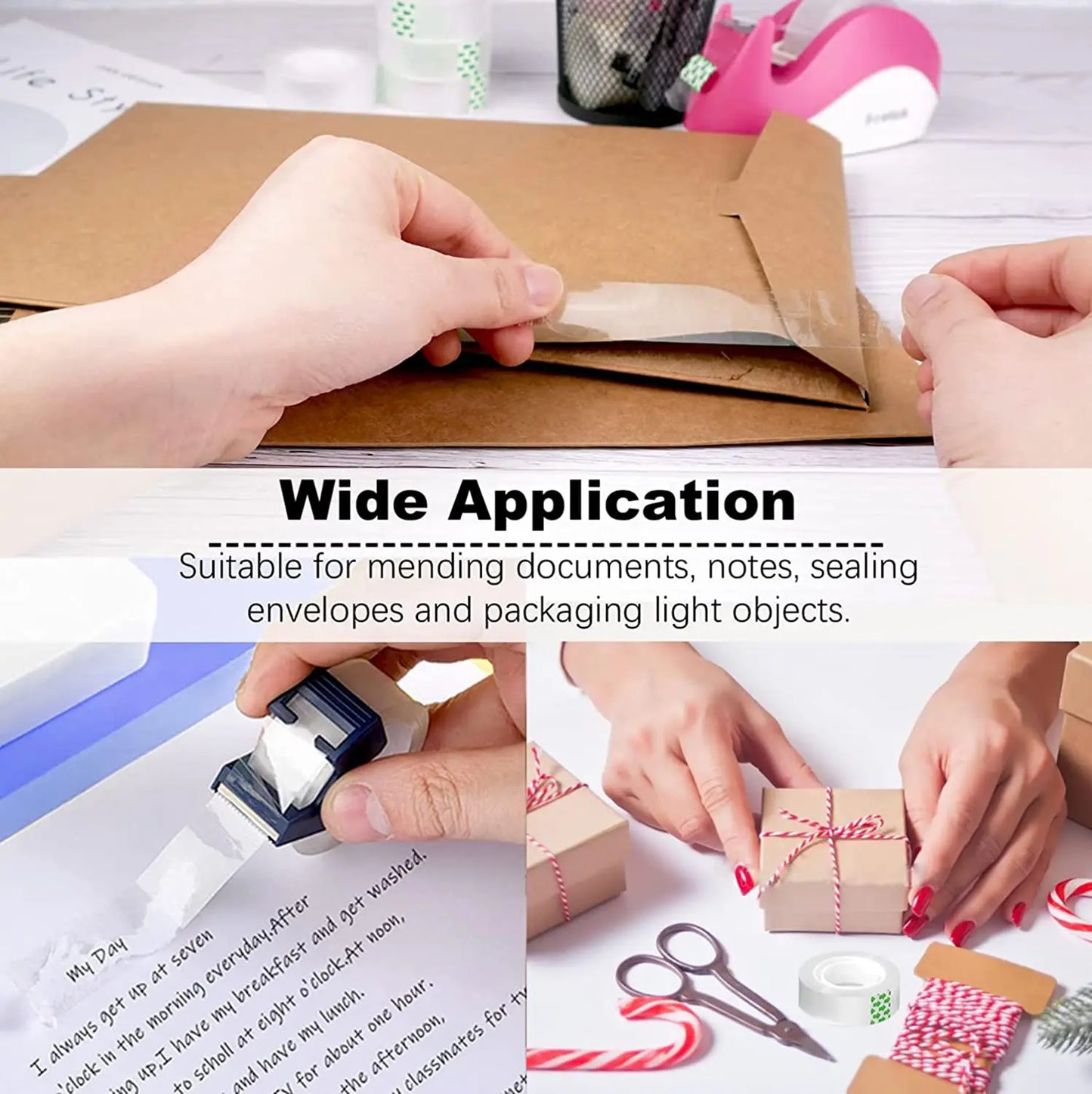 18mm*20m/Toll Transparent Adhesive Tape Pack Tools Stationery