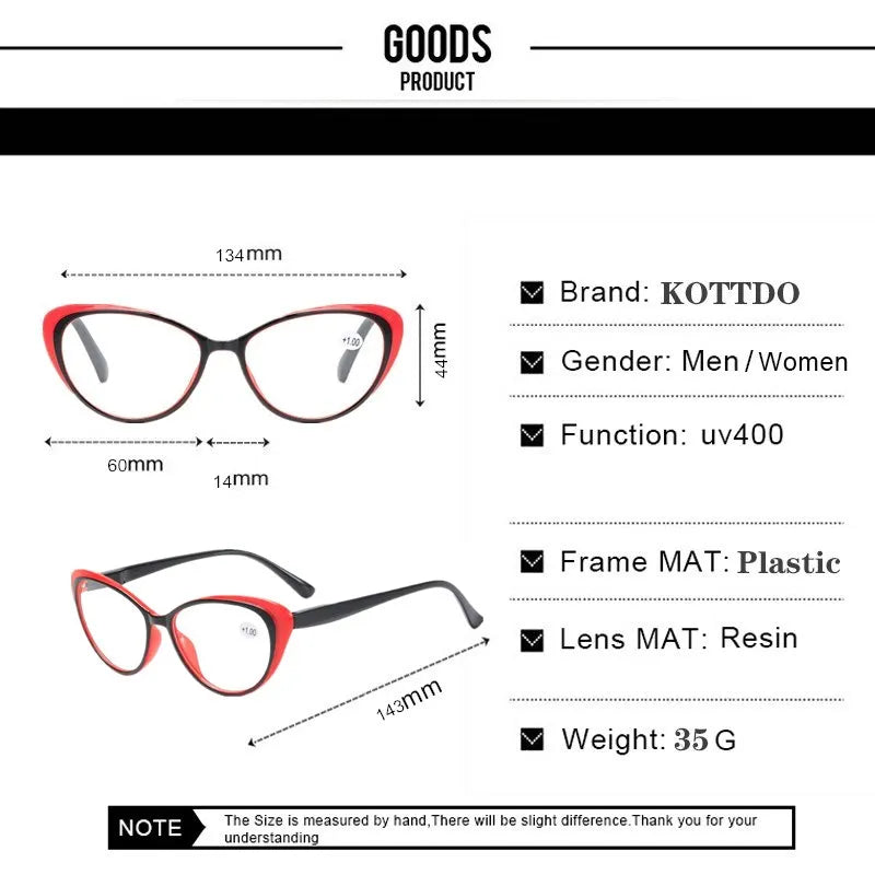Cat Eye Reading Hyperopia Eyeglasses
