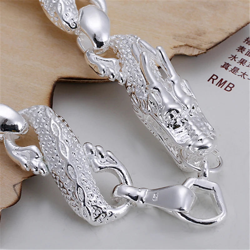 DANA 925 Sterling Silver Dragon Cuff Bracelet