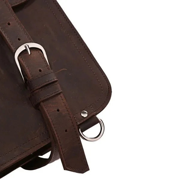 Vintage Crazy Horse Genuine Leather Briefcase Business Bag