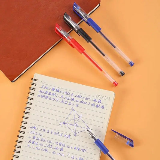 10/12/20/22Pcs Gel Pen Black/Blue ink 0.38/0.5/0.7mm Refills Rods ballpoint pens
