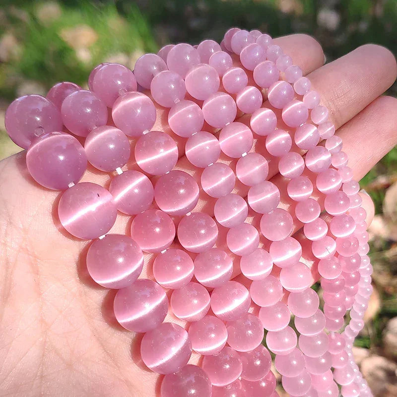 Cat Eye Opal Beads Natural Stone DIY Bracelets