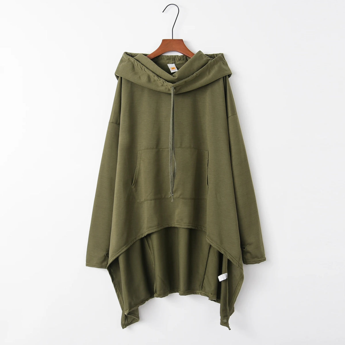 New European and N Pure Color Long Hoodie