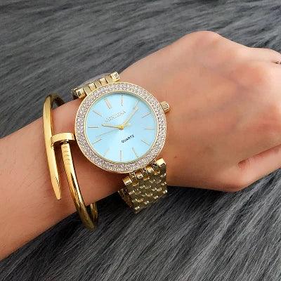 Luxury Silver Rhinestone Watch
