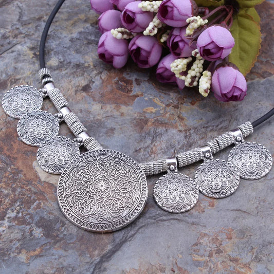 Statement Ethnic Vintage Tibetan Silver Color Necklaces