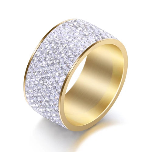 8 row Austria Crystal Stainless Steel Rings
