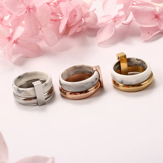 DANA Ceramic Stainless Steel Rings