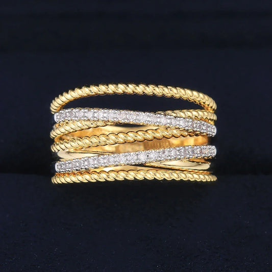 Twist Cross Finger Rin Classic Twine Rings