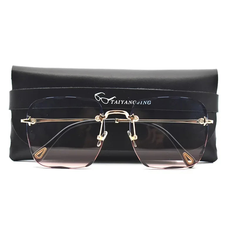 Rimless UV400 High Quality Gradient Sunglasses