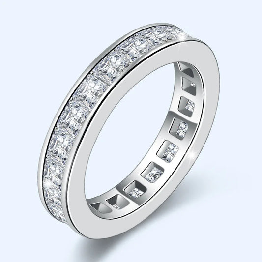 100% Real Natural Moissanite Ring 925 Jewelry 18K Gold Ring