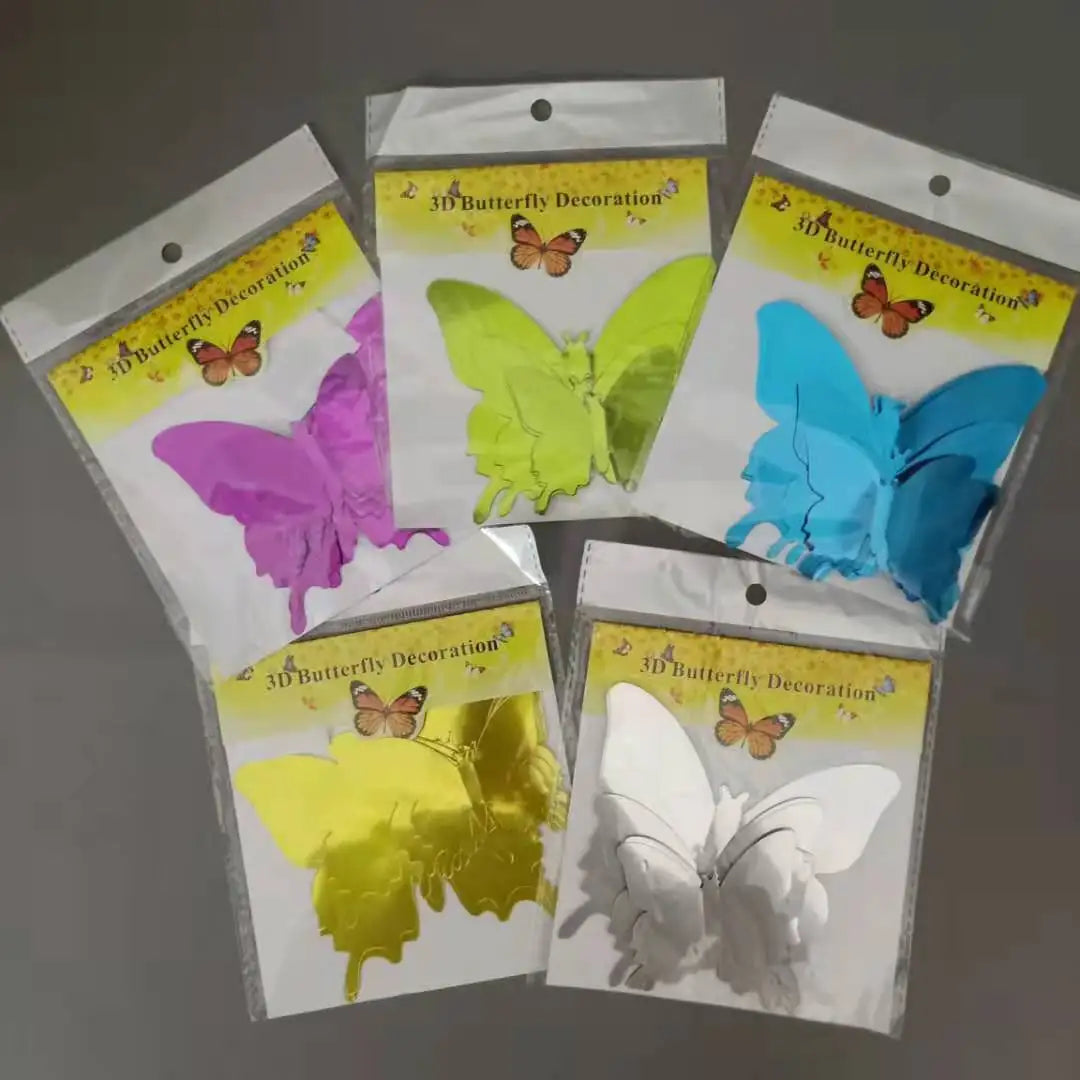 12pcs 3D Butterfly Mirror Wall Crystal Sticker