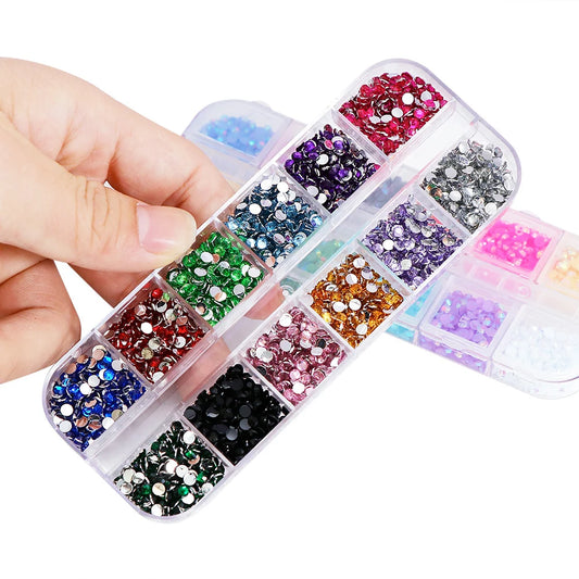 2400pcs 2mm AB Jelly Rhinestones Set