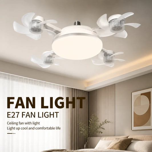 Drone Design Silent Ceiling Fan Light E27 Base Remote Controlled