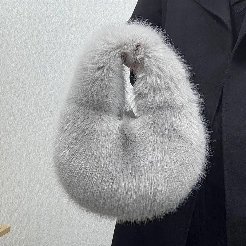 Casual Furry Shoulder Bags