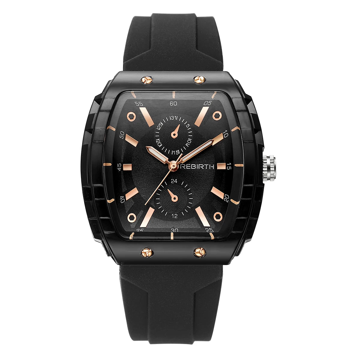 Affordable Macaron-Colored Barrel-Shaped with Silicone Strap Watch