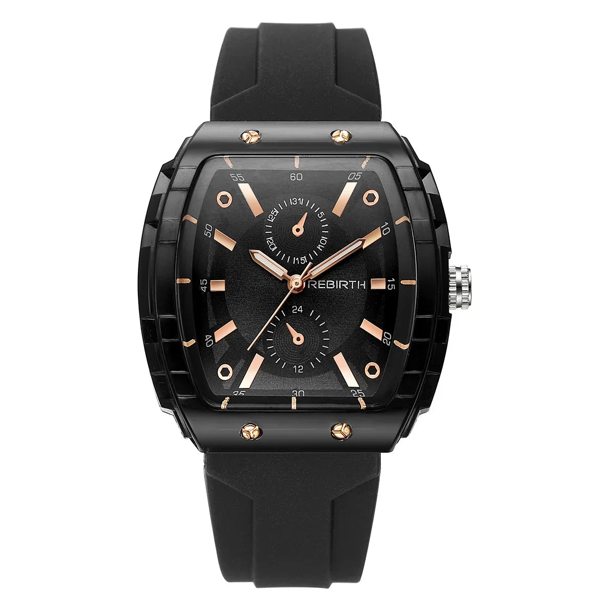 Affordable Macaron-Colored Barrel-Shaped with Silicone Strap Watch