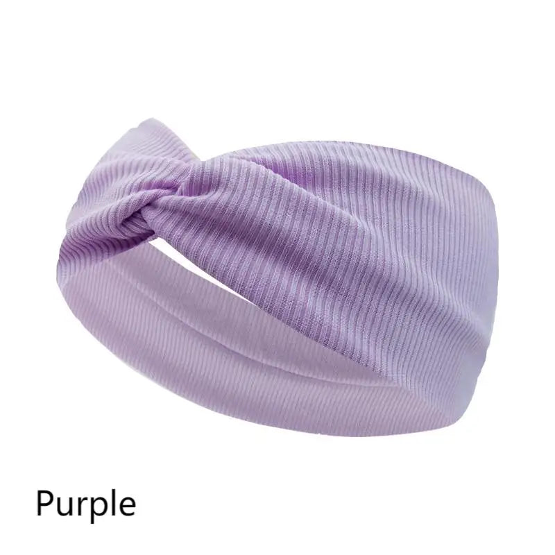 Silky Threaded Fabric Twist Headband
