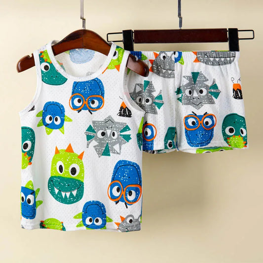 Cat Pajamas Sleeveless Sleepwear Set