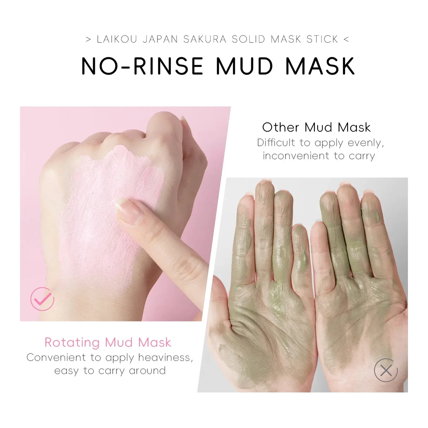 LAlKOU Sakura Solid Mud Face Mask Stick