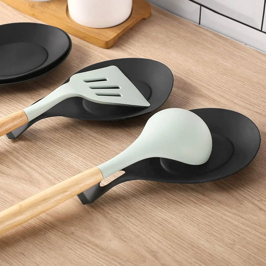 1Pc Silicone Spoon Shelf Heat Resistant