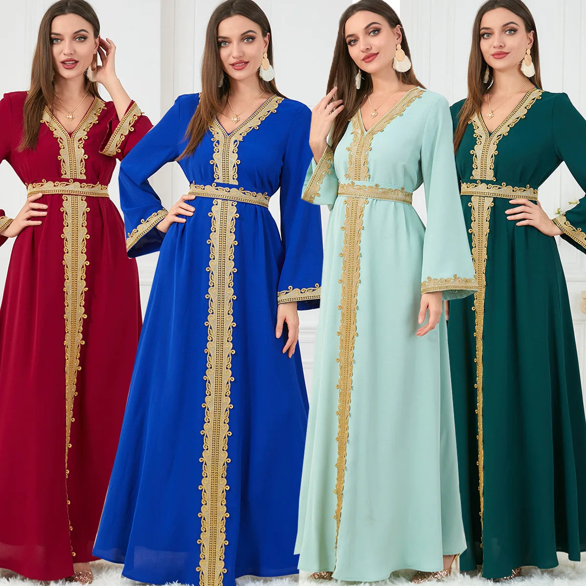 Muslim Loose Abaya Long-Sleeved Dress