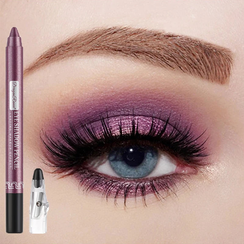 Metallic Blue Pearlescent Eyeshadow Pencil Stick Lasting Waterproof Smoky Glitter