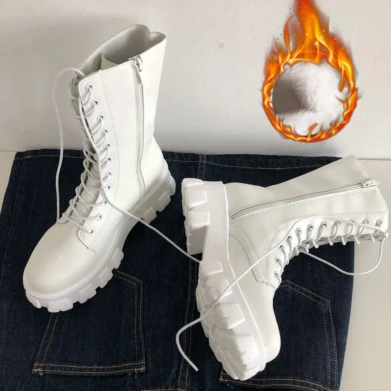 Mid Calf Chelsea Zipper Boots