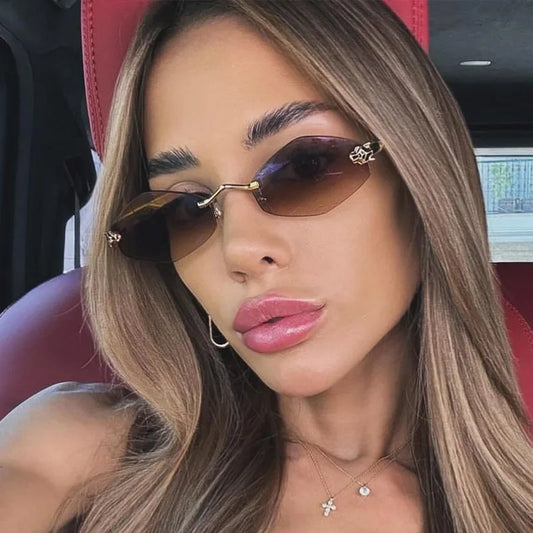 Diamond Shape Leopard Sunglasses