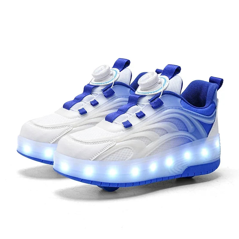 Two Wheels Led Light Roller Skate Glowing Sneakers
