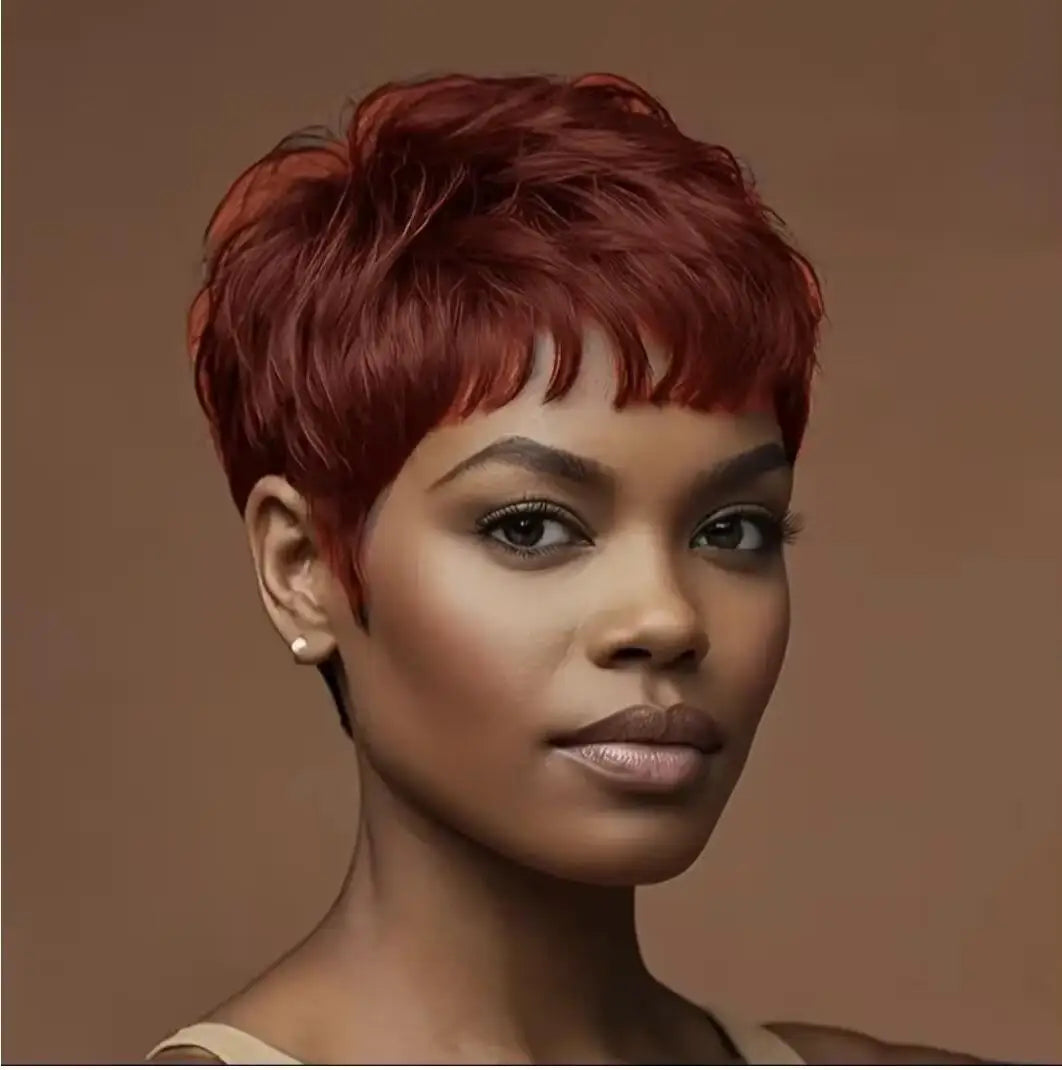 Short black Pixie cut wig