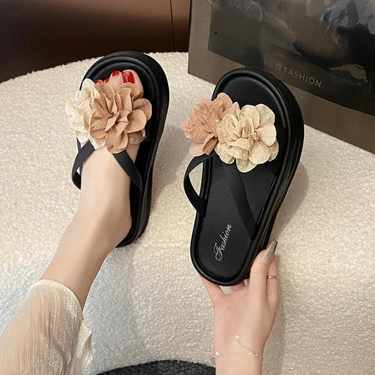 DANA Two-Tone Floral Sandals