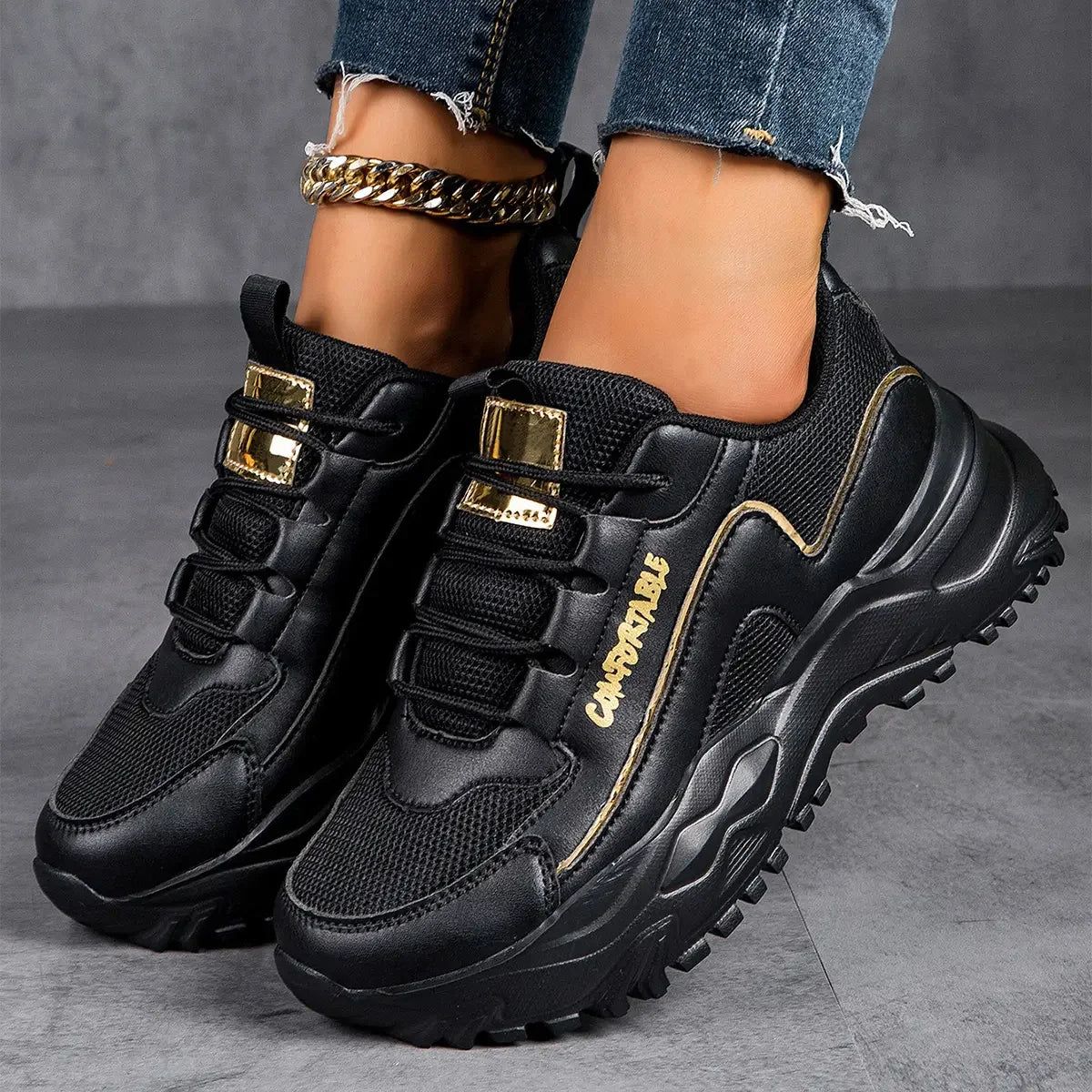 Breathable Sports Walking Flats Sneakers