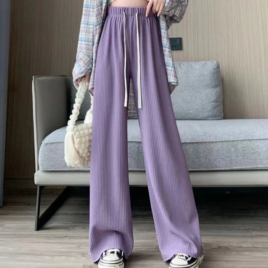 Casual Straight Sporty Wide Leg Pants