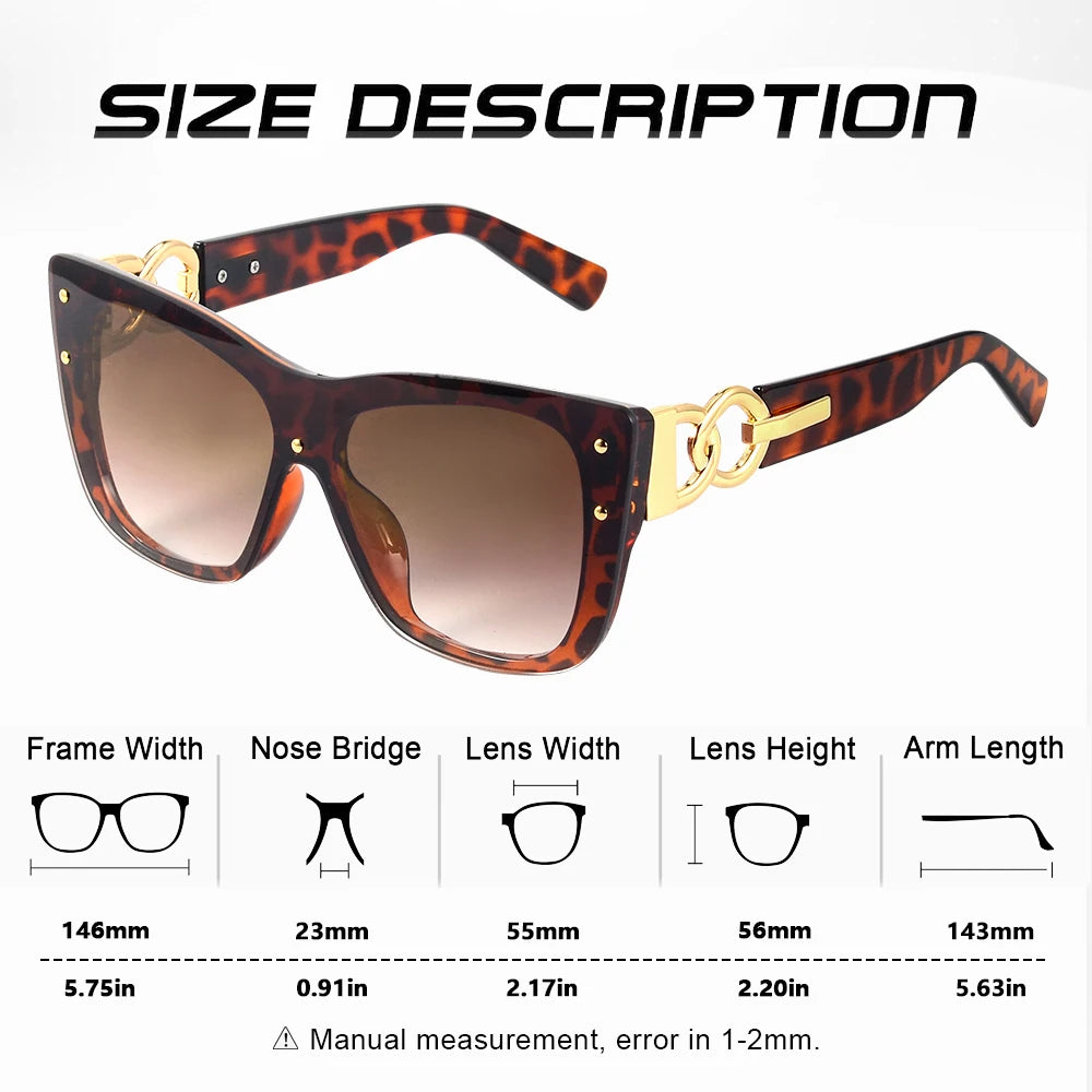 Big Frame Cat Eye UV400 Sunglasses
