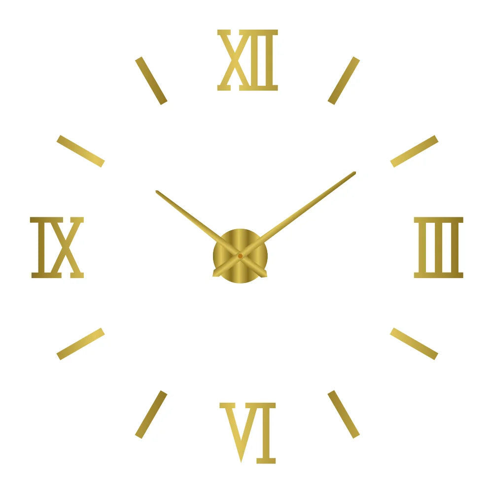 Large Wall 3D DIY Quartz Acrylic Mirror Stickers Clocks