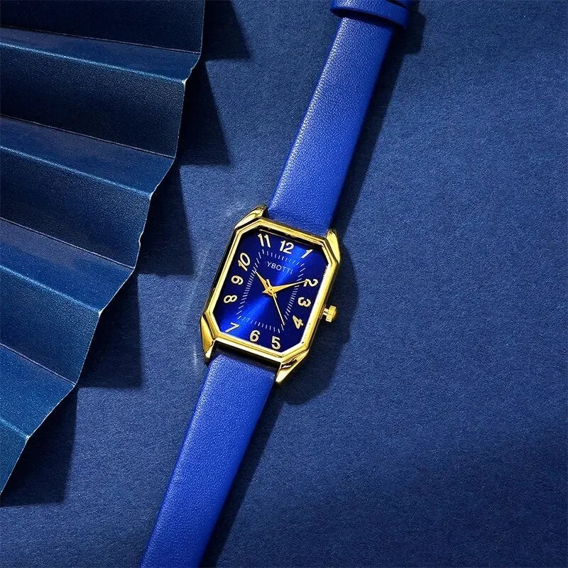 Relojes de cuarzo cuadrados azules