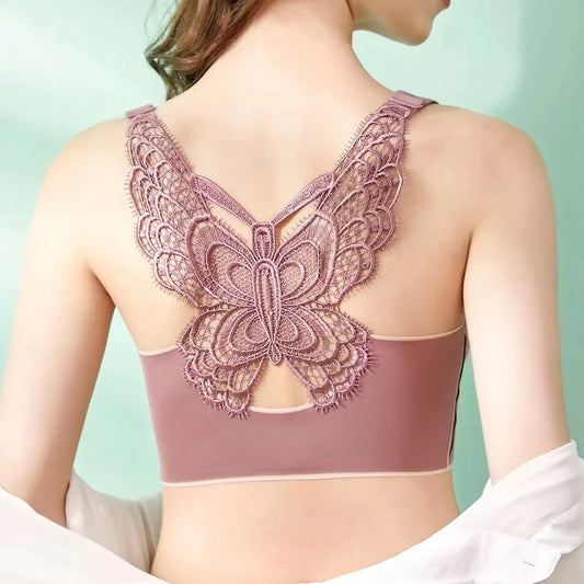 Sexy Butterfly Beautiful Back Seamless Large Size Bra