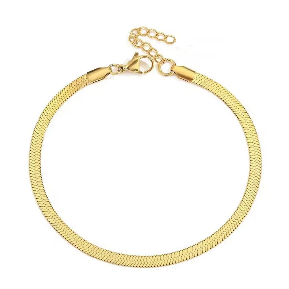 Classic Snake Bone Chain Anklet