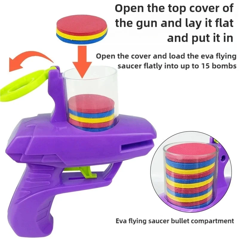 Foam Disc Launcher Flying Disc Handheld Shooter