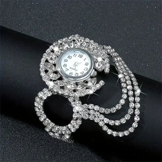 Reloj de cuarzo redondo con correa de aleación