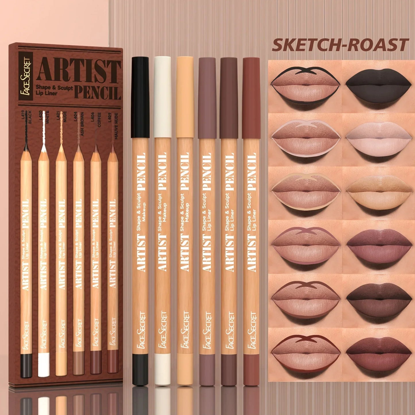 Matte Lip Liner Pencils Set