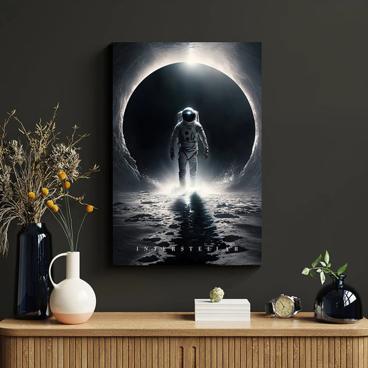 Interstellar Movie Poster Astronaut Outer Space Canvas Wall Art Print