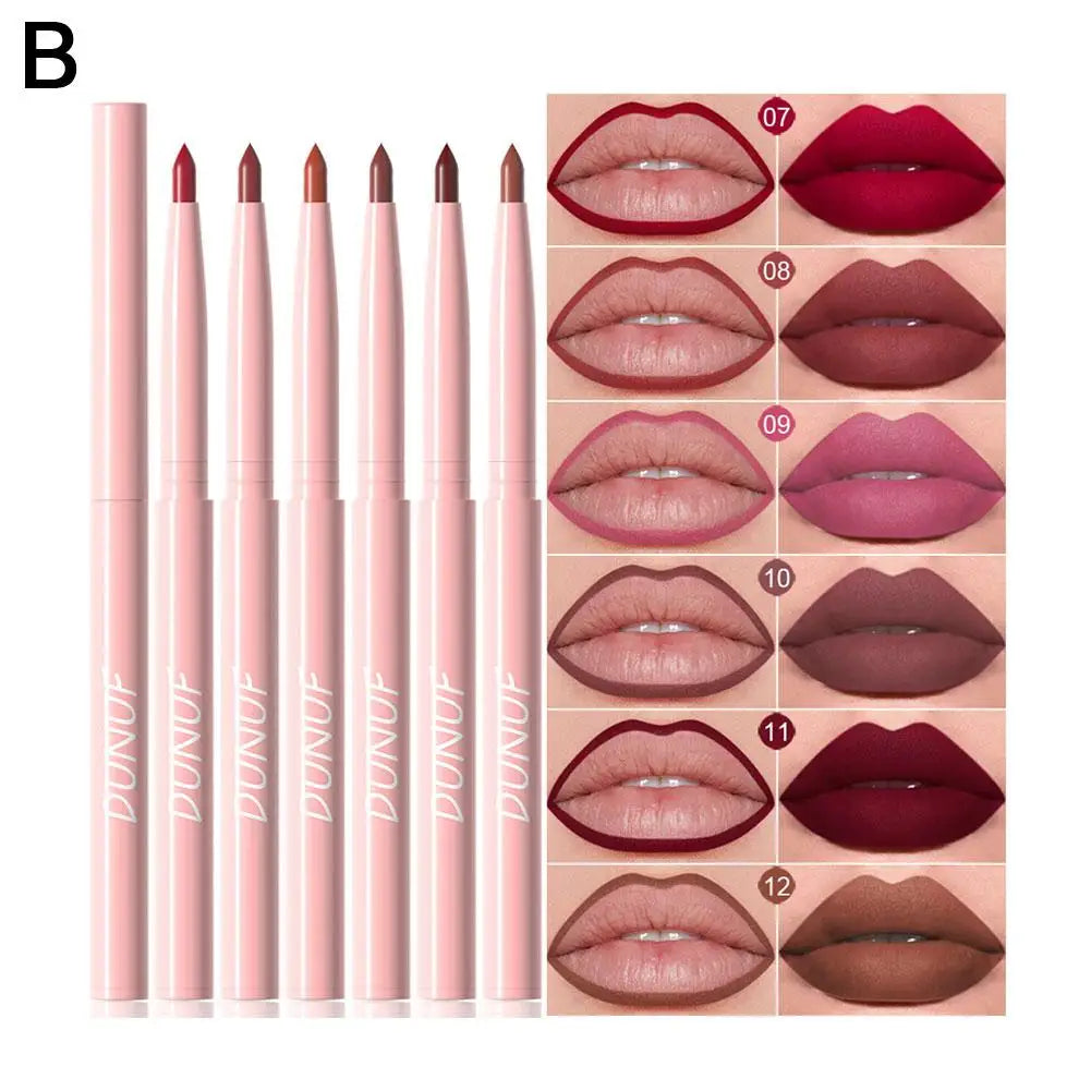 6Pcs Velvet Matte Lip Liner Pencil Lip Contours Makeup Set