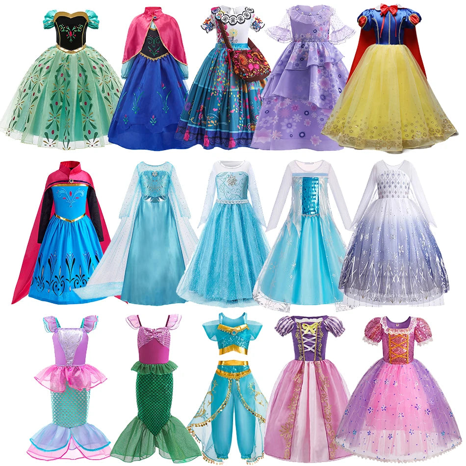 Elsa Anna Jasmine Rapunzel Pageant Cosplay Costume