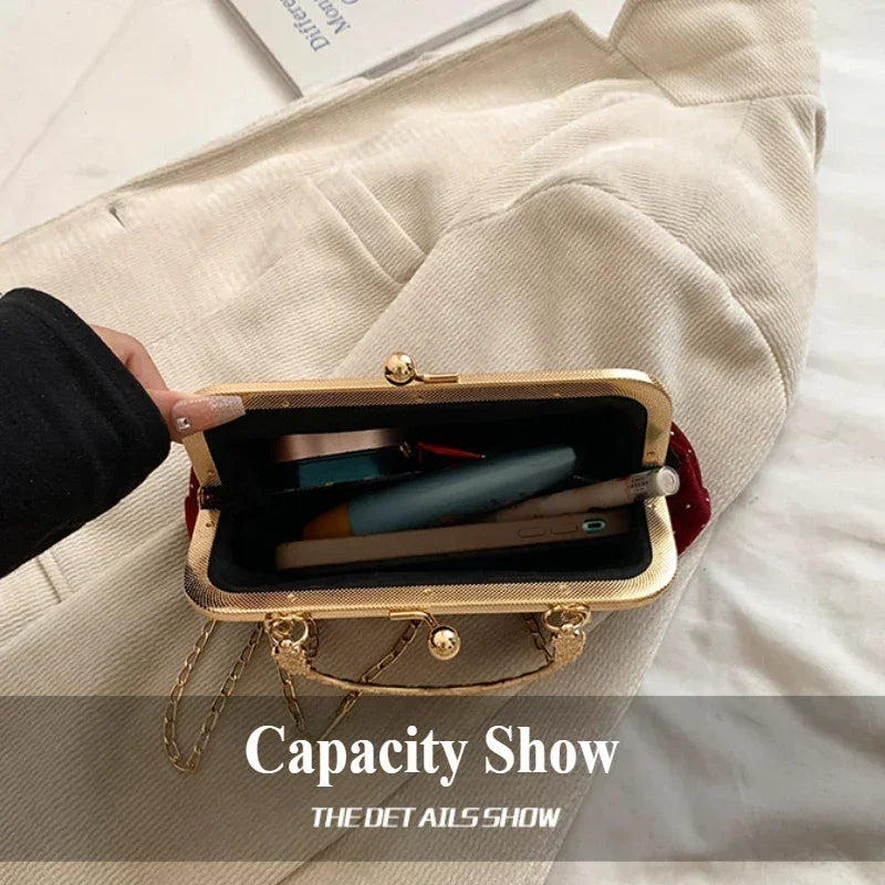 Luxury Clutch Small Clip Chain Crossbody Bag