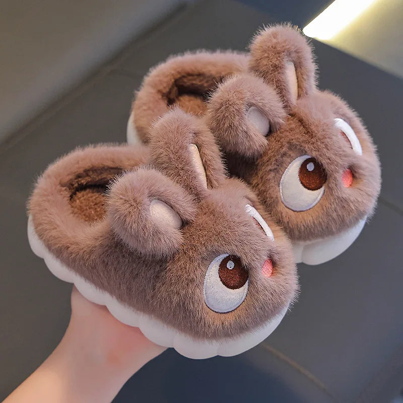 Cute Rabbit Cartoon Winter Fluffy Slippers