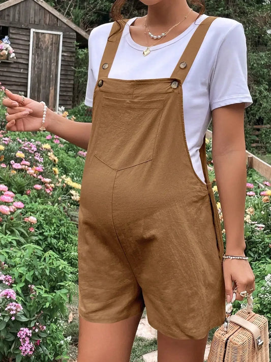 Maternity Jumpsuits Plus Size Pregnancy Overalls Cotton