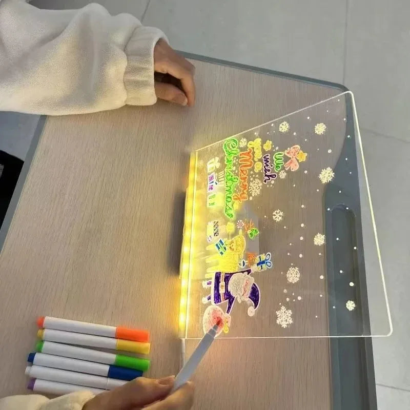 Magic LCD Tablet with Night Light LED Note Board