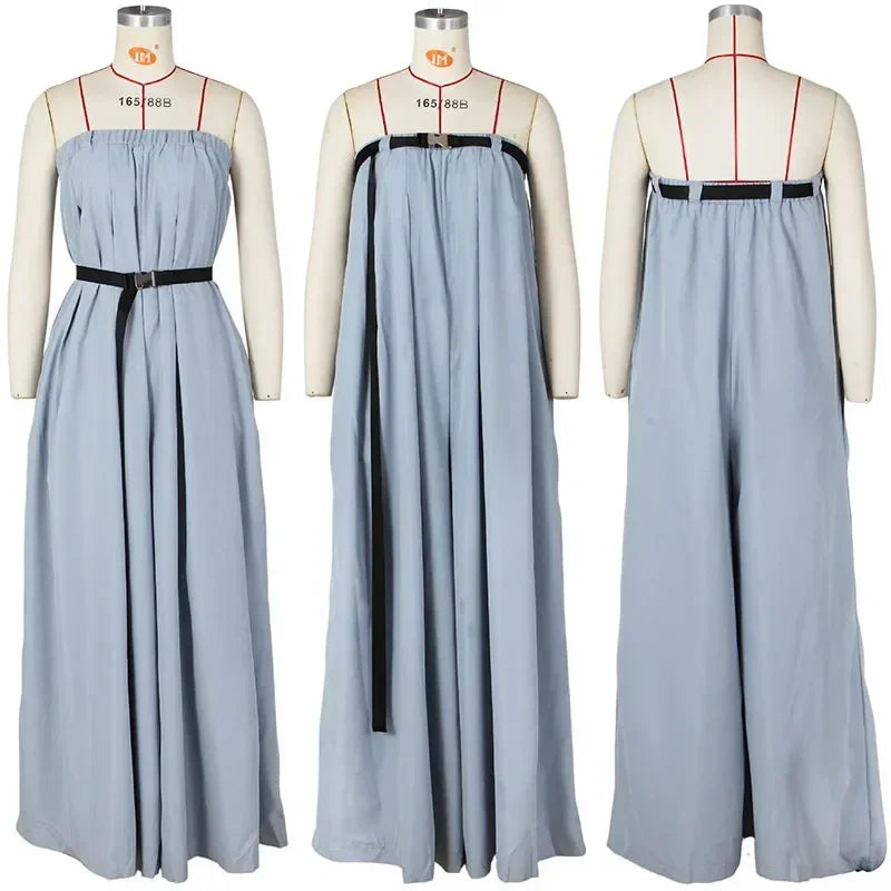 Sexy Loose Wide Leg Outfit Strapless Romper Jumpsuit