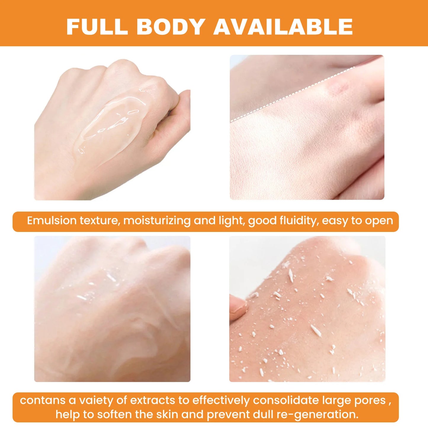 Orange Exfoliating Gel Dead Spot Remover Brighten Peeling